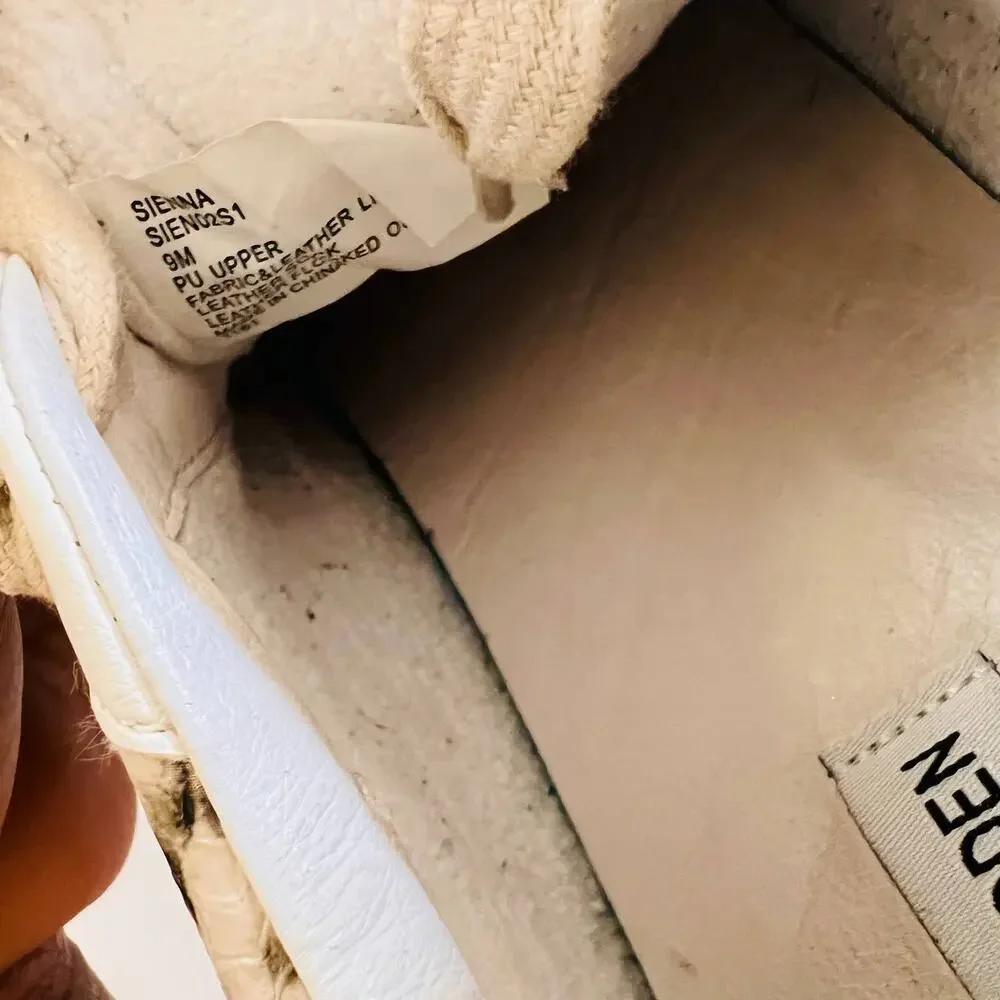 Steve Madden Sienna Multi Snake Print Lace Up Sneakers Size 9 - Picture 10 of 13